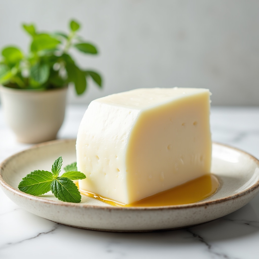 Queso fresco tipo Burgos recién elaborado