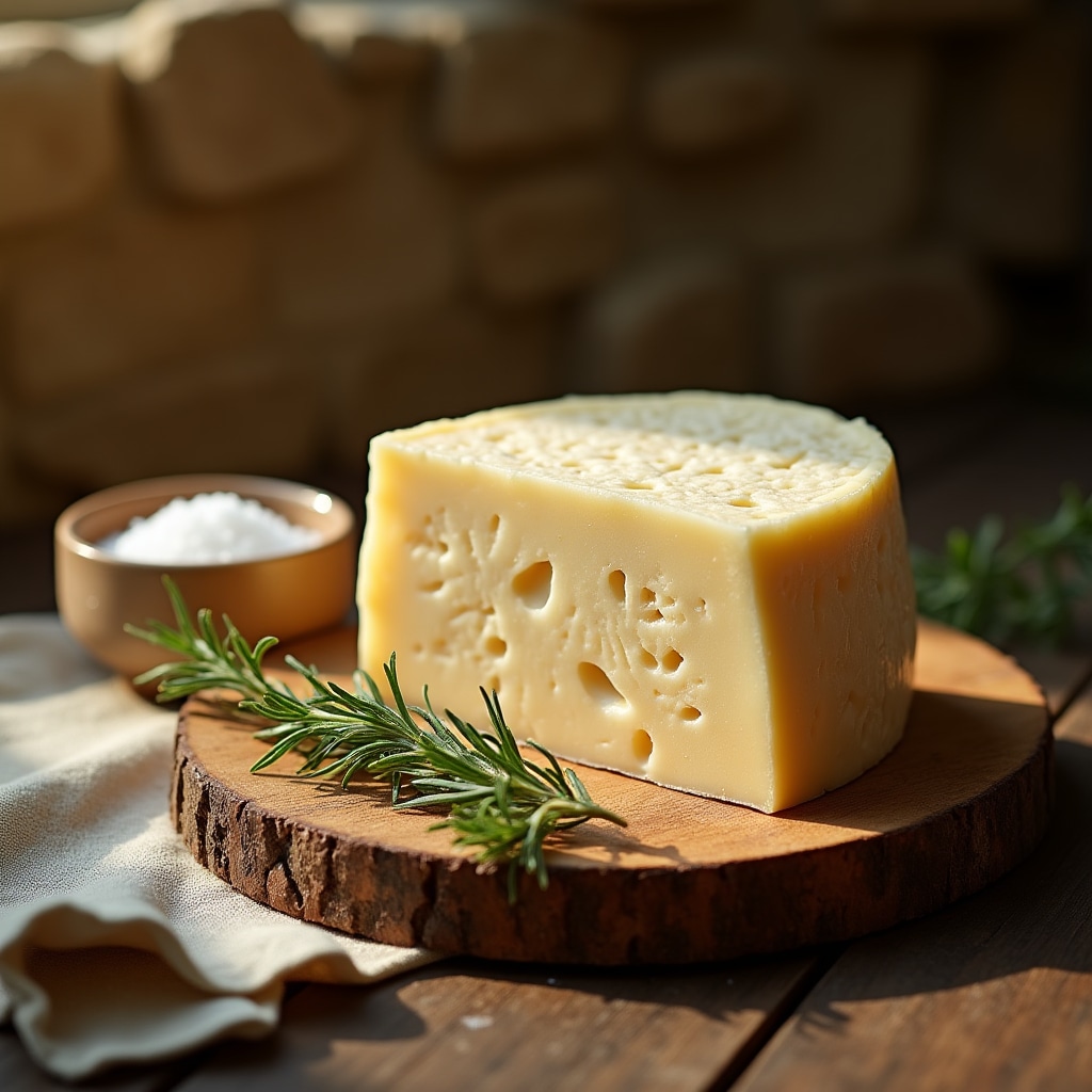 Queso tipo manchego artesanal en proceso de elaboración